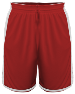 Alleson Athletic 590PSP Red-CROSSOVER REVERSIBLE SHORT Red
