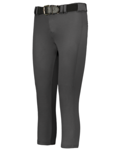 Alleson Athletic 615PSG Gray-Girls Belted Speed Premium Fastpitch Pants Gray