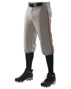 Alleson Athletic 655PKBY Gray-Youth Crush Knicker Braided Pant Gray