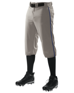 Alleson Athletic 655PKBY Gray-Youth Crush Knicker Braided Pant Gray
