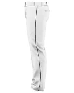 Alleson Athletic 655WLBY White-Youth Crush Premier Braided Baseball Pants White