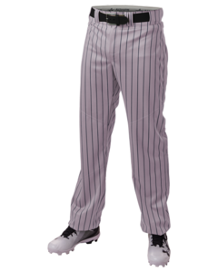 Alleson Athletic 655WPN Gray-CRUSH Pinstripe Pant Gray