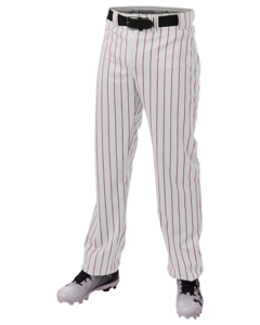 Alleson Athletic 655WPN White-CRUSH Pinstripe Pant White