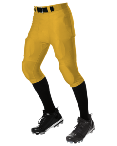 Alleson Athletic 675NFY Yellow-Youth No Fly Football Pant With Slotted Waist Yellow