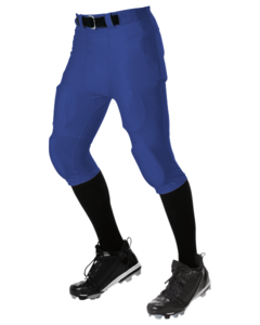 Alleson Athletic 675NFY Blue-Youth No Fly Football Pant With Slotted Waist Blue