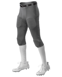 Alleson Athletic 682PY Gray-Youth Integrated Knee Pad Football Pants Gray