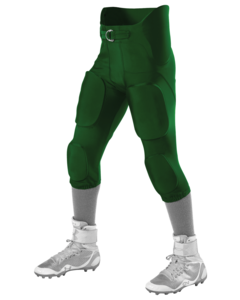 Alleson Athletic 689SY Green-Youth Integrated Football Pants Green