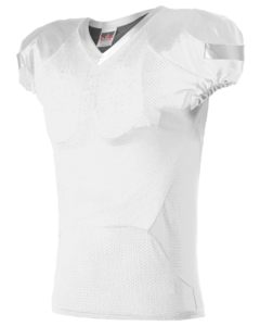 Alleson Athletic 754Y White-Youth Pro Flex Cut Belt Length Football Jersey White