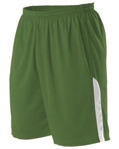 Alleson Athletic A205BY Green-Youth NBA Blank Game Shorts Green
