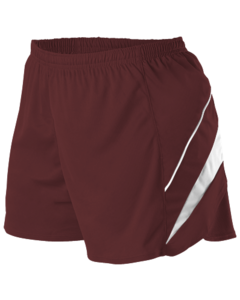 Alleson Athletic R1LFPW Maroon-Womens Loose Fit Track Shorts Maroon