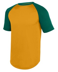 Augusta Sportswear 1509 Yellow-Youth Wicking Short Sleeve Baseball Jersey Yellow