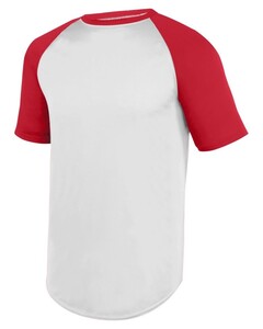 Augusta Sportswear 1509 White-Youth Wicking Short Sleeve Baseball Jersey White