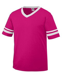 Augusta Sportswear 360 Pink-Striped Sleeve Football Fanwear T-Shirt Pink