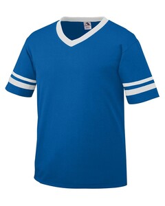 Striped Sleeve Football Fanwear T-Shirt Blue Augusta Sportswear 360 Blue