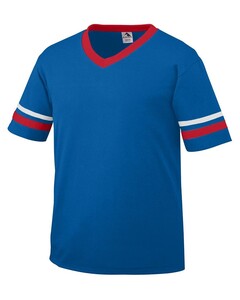 Youth Sleeve Stripe Jersey Blue Augusta Sportswear 361 Blue