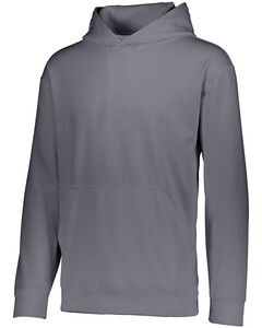 Youth Wicking Fleece Hoodie Gray Augusta Sportswear 5506 Gray