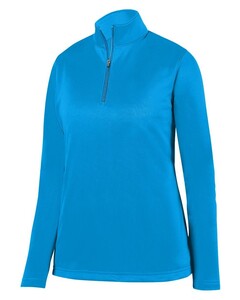 Women's Wicking Fleece Quarter-Zip Pullover Blue Augusta Sportswear 5509 Blue