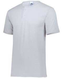 Youth Two-Button Baseball Jersey Heather Augusta Sportswear 581 Heather