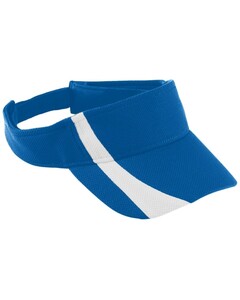 Youth Adjustable Wicking Mesh Two-Color Visor Blue Augusta Sportswear 6261 Blue