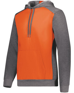 Youth Three-Season Fleece Pullover Hoodie Orange Augusta Sportswear 6866 Orange