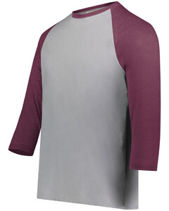Augusta Sportswear 6880 Gray-Youth Gameday Vintage 3/4 Tee Gray