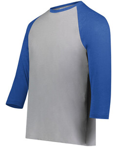 Augusta Sportswear 6880 Gray-Youth Gameday Vintage 3/4 Tee Gray
