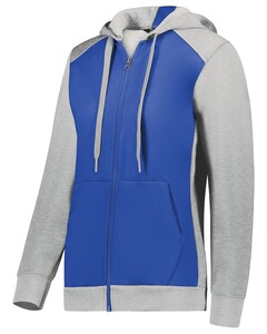 Augusta Sportswear 6901 Blue-Women's Three-Season Fleece Full Zip Hoodie Blue