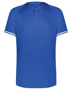 Youth Cutter+ Henley Baseball Jersey Blue Augusta Sportswear 6906 Blue