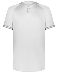 Augusta Sportswear 6906 White-Youth Cutter+ Henley Baseball Jersey White
