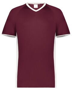 Youth Cutter+ V-Neck Baseball Jersey Maroon Augusta Sportswear 6908 Maroon