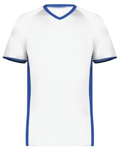 Youth Cutter+ V-Neck Baseball Jersey White Augusta Sportswear 6908 White