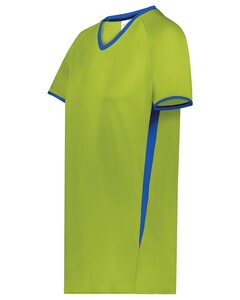 Augusta Sportswear 6916 Green-Girls Cutter+ V-Neck Softball Jersey Green