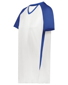 Augusta Sportswear 6916 White-Girls Cutter+ V-Neck Softball Jersey White