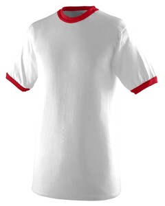 Augusta Sportswear 711 White-Youth-Ringer T-Shirt White