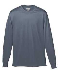 Augusta Sportswear 789 Gray-Youth Wicking Long Sleeve T-Shirt Gray