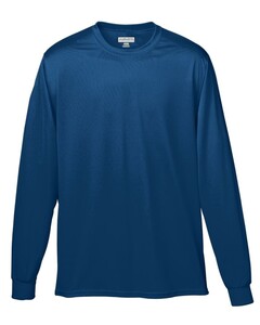 Youth Wicking Long Sleeve T-Shirt Navy Augusta Sportswear 789 Navy