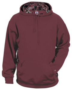 Badger 146400 Maroon-Digital Colorblock Hood Maroon