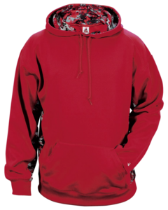 Badger 146400 Red-Digital Colorblock Hood Red