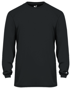 Badger 200400 Black-Ultimate Softlock Youth L/S Tee Black