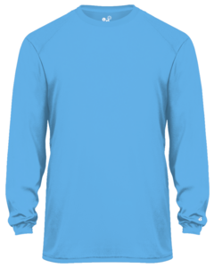 Badger 200400 Blue-Ultimate Softlock Youth L/S Tee Blue