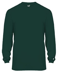 Badger 200400 Green-Ultimate Softlock Youth L/S Tee Green