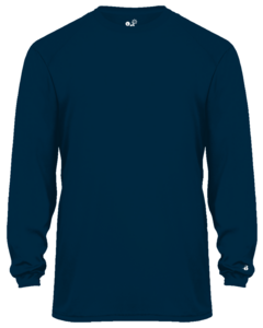 Badger 200400 Navy-Ultimate Softlock Youth L/S Tee Navy