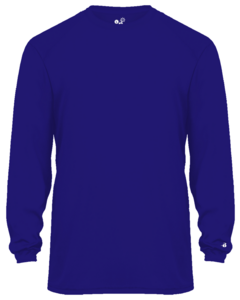 Badger 200400 Purple-Ultimate Softlock Youth L/S Tee Purple