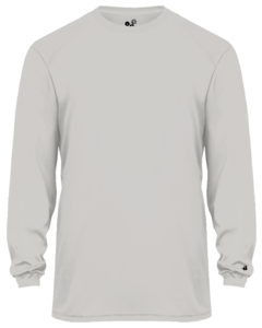 Badger 200400 Gray-Ultimate Softlock Youth L/S Tee Gray