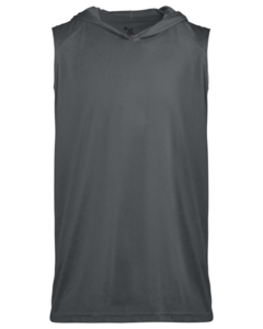 Badger 210800 Gray-B-Core Sleeveless Youth Hood Tee Gray