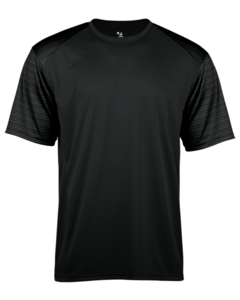 Badger 212500 Black-Sport Stripe Youth Tee Black