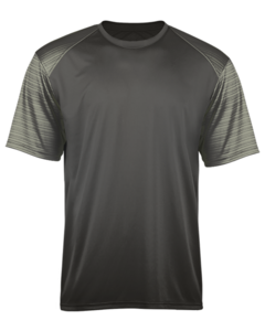 Badger 212500 Gray-Sport Stripe Youth Tee Gray