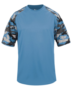 Badger 214100 Blue-Camo Sport Youth Tee Blue