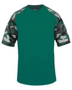Badger 214100 Green-Camo Sport Youth Tee Green