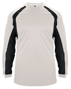 Badger 215400 White-Hook L/S Youth Tee White